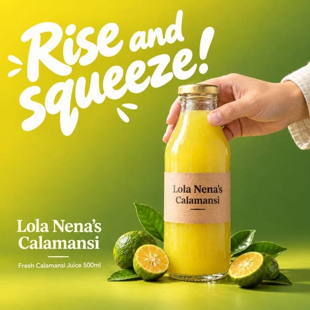 Bold headline creative: Rise and squeeze!