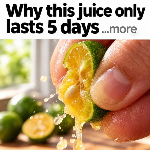 Curiosity hook creative: why this juice only lasts 5 days