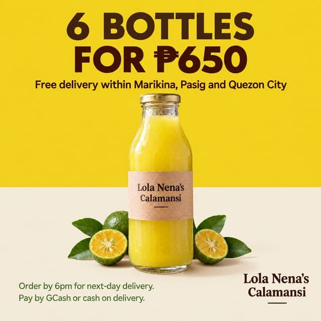 Offer creative: 6 bottles for ₱650